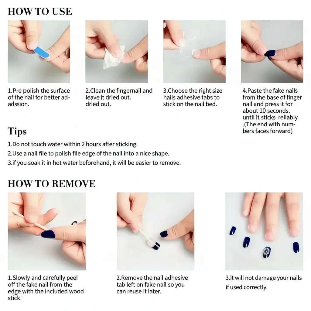 Long Teardrop Cyberpunk Press On Nails Handmade Matte Black Gothic Punk Nail Art