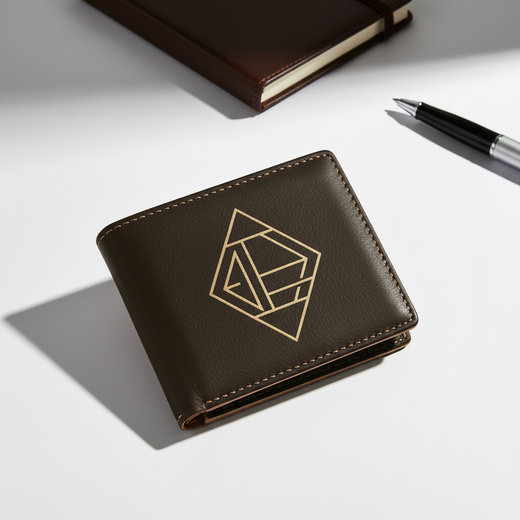 Leather Bifold Wallet with Personalized Engraving – Rich Textured Finish, Water Resists