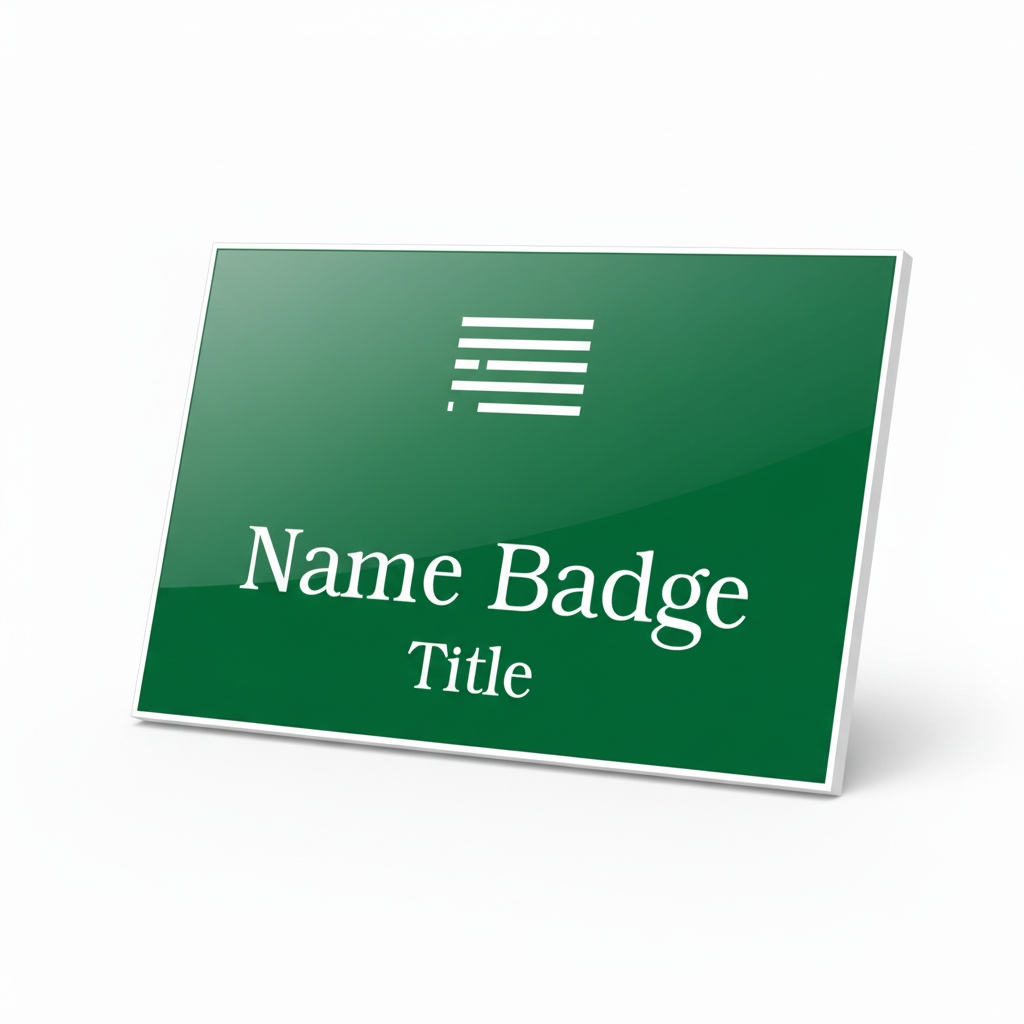 Custom 3x2 Name Tag with Pin or Magnet Backing – Laser Engraved Personalized Badge (Multiple Colors)