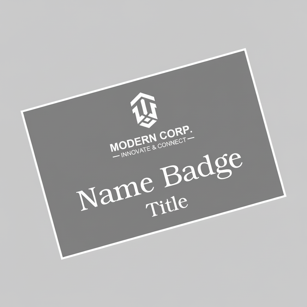 Custom 3x2 Name Tag with Pin or Magnet Backing – Laser Engraved Personalized Badge (Multiple Colors)