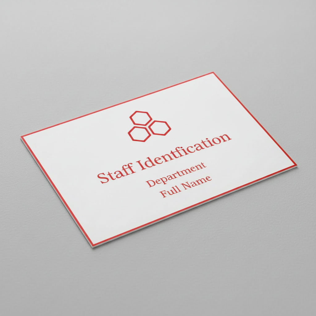 Custom 3x2 Name Tag with Pin or Magnet Backing – Laser Engraved Personalized Badge (Multiple Colors)