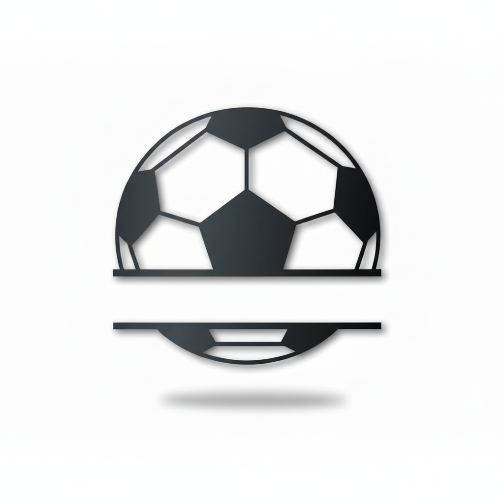 Custom Metal Soccer Monogram Wall Art - Metal Sports Sign
