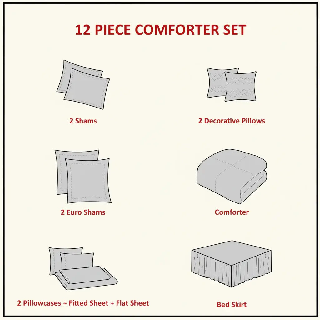 khaki jacquard queen comforter set 12pc | Hadi Craft USA