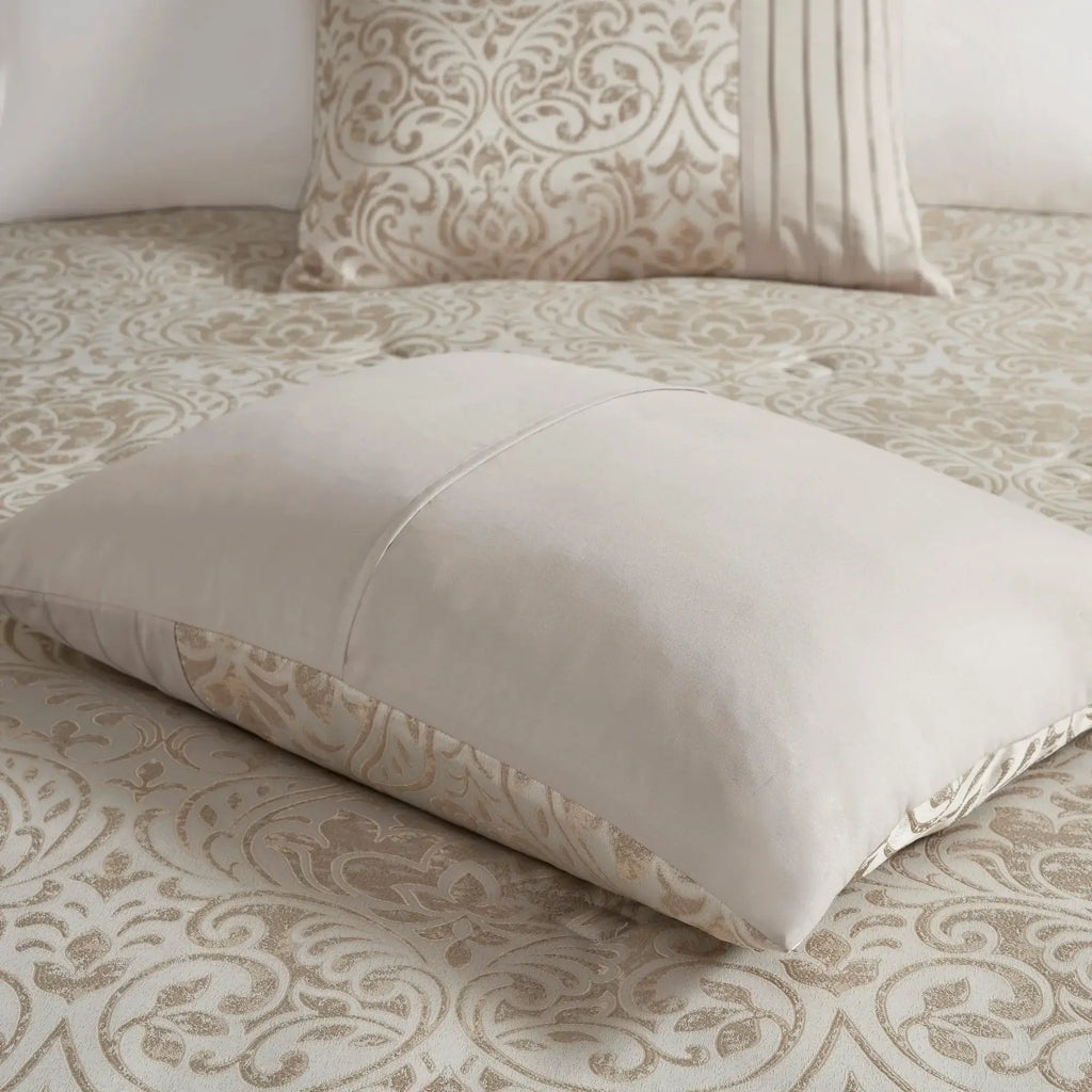 khaki jacquard queen comforter set with Bed Sheets Khaki Queen - Hadi Craft