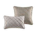 khaki jacquard queen comforter set with Bed Sheets Khaki Queen - Hadi Craft