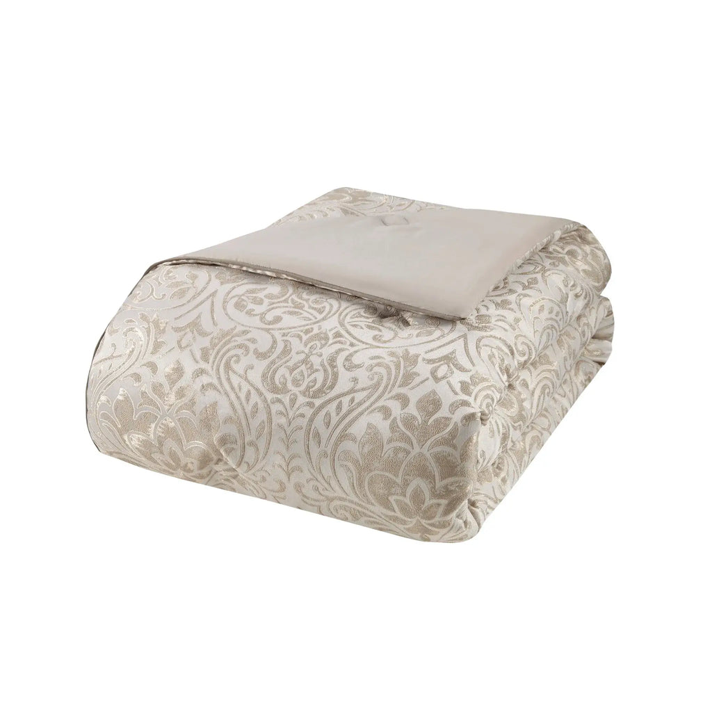 khaki jacquard queen comforter set with Bed Sheets Khaki Queen - Hadi Craft