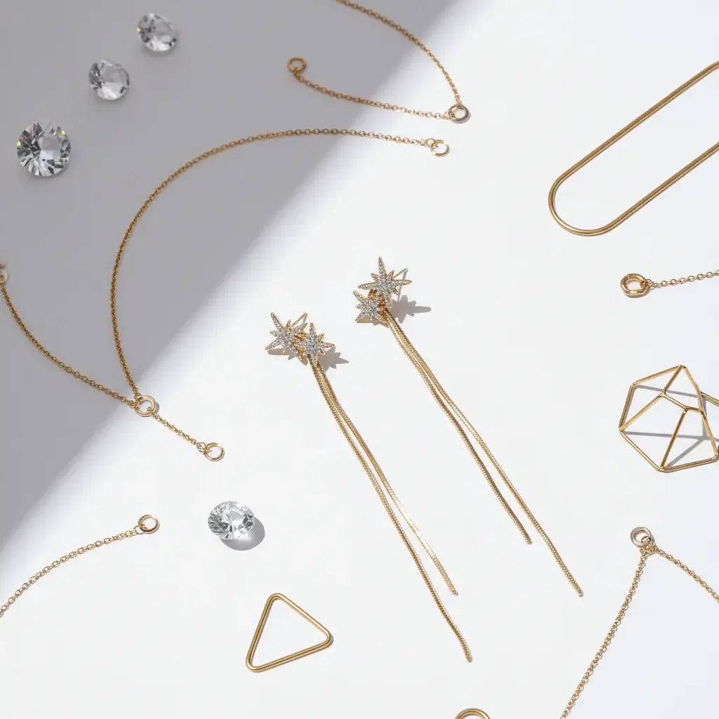 korean tassel drop earrings gold plated | Hadi Craft USA