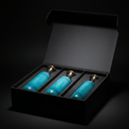 Luxury Aqua Blue Metal Floor Vase Set of 3 for Modern Home Decor