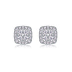 Mini Moissanite Stud Earrings – S925 Sterling Silver Platinum-Plated - Hadi Craft