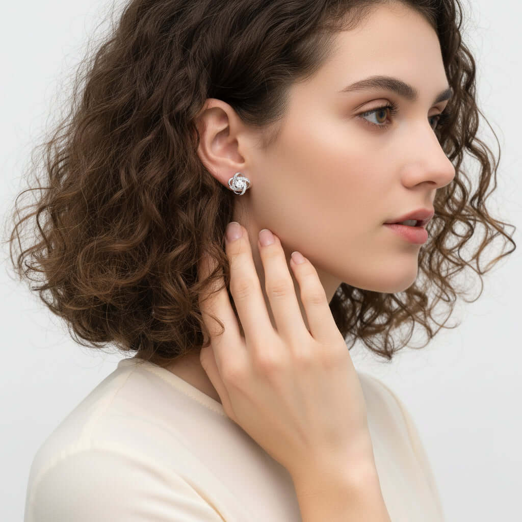 moissanite stud earrings | Hadi Craft USA