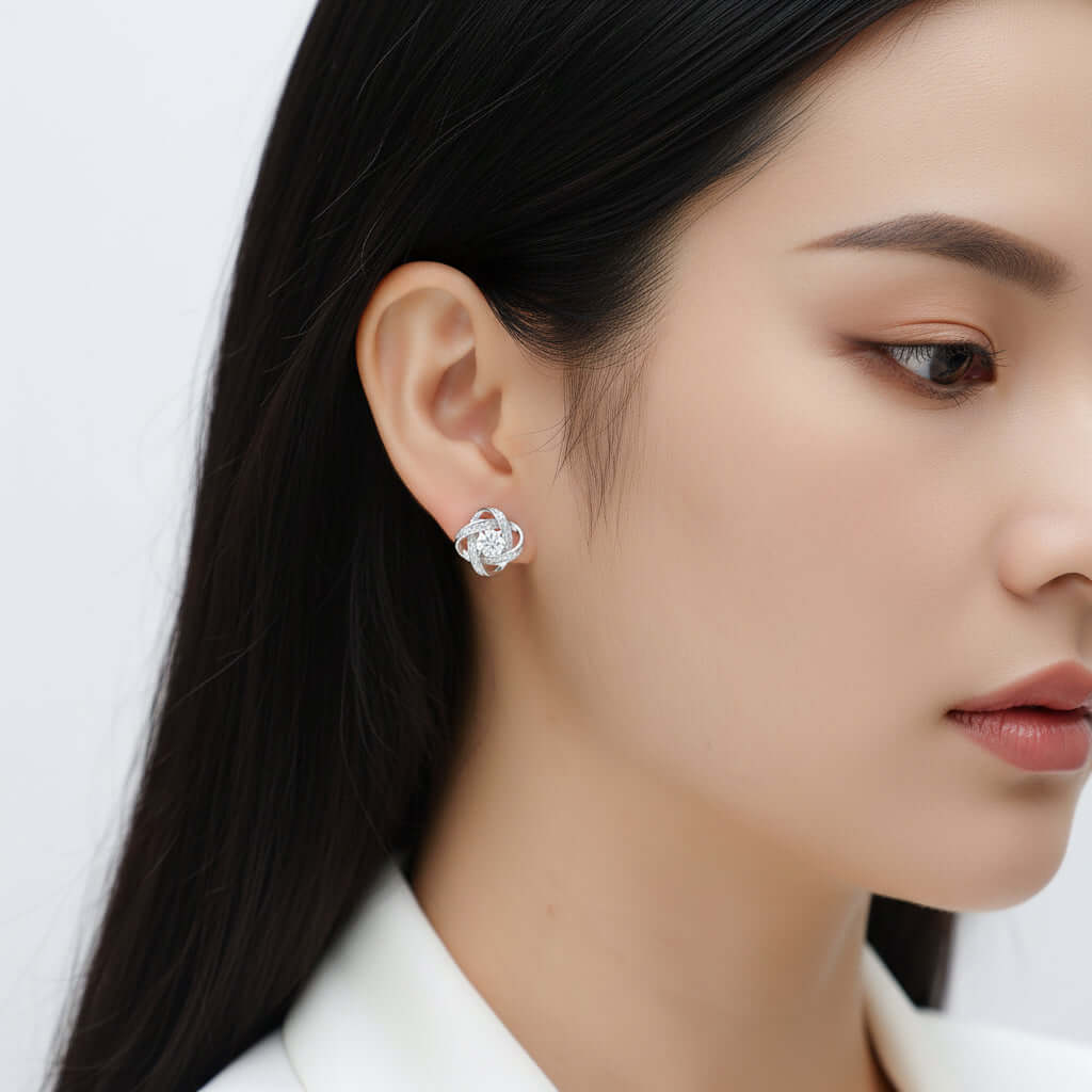 moissanite stud earrings | Hadi Craft USA