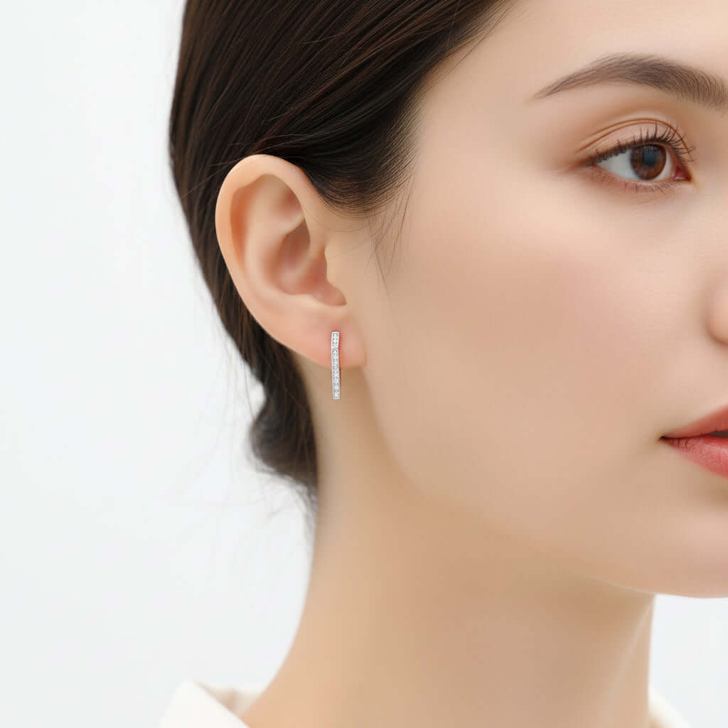 moissanite stud earrings by Hadi Craft USA