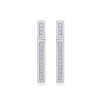 Mini Moissanite Stud Earrings – S925 Sterling Silver Platinum-Plated - Hadi Craft