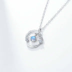 moonstone feather pendant necklace 925 Silver Feather Pendant Necklace - Hadi Craft