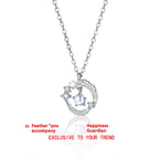 moonstone feather pendant necklace 925 Silver Feather Pendant Necklace - Hadi Craft