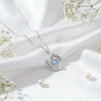 moonstone feather pendant necklace 925 Silver Feather Pendant Necklace - Hadi Craft