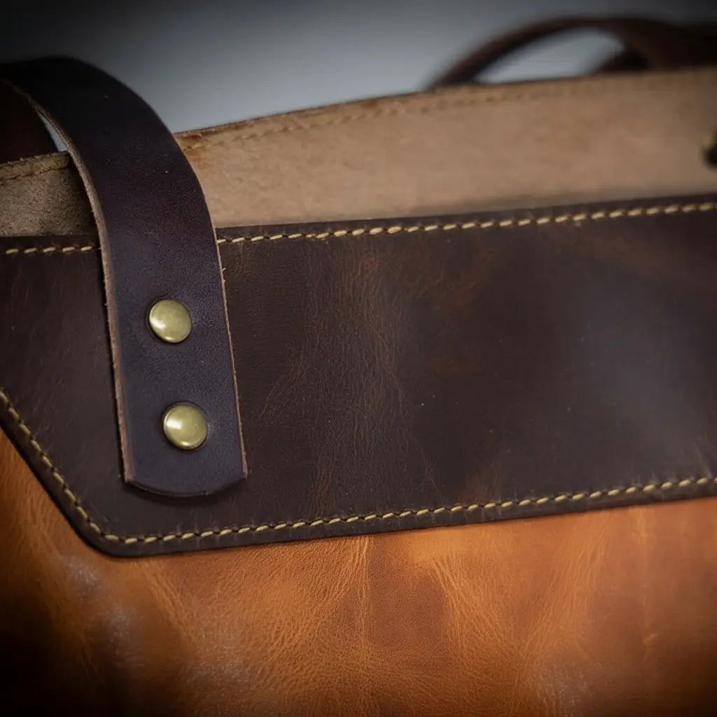Naomi Leather Tote Bag for Women – Saddle Tan | Everyday Carry | Handmade in USA