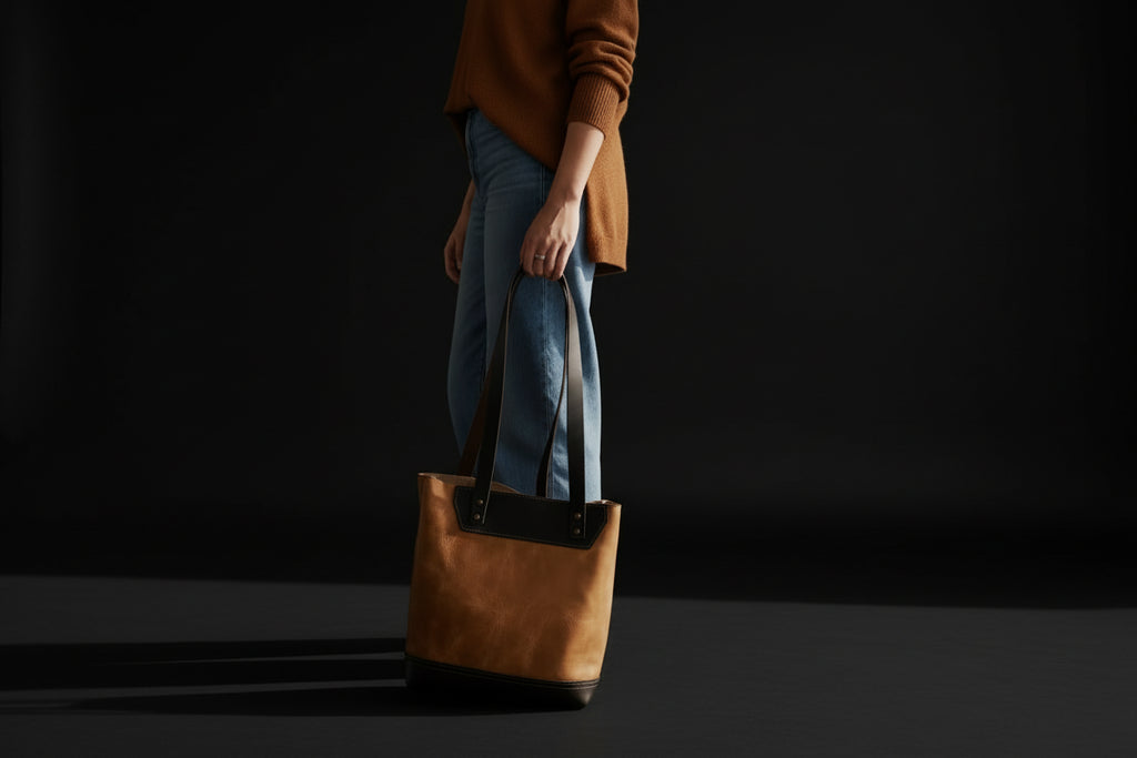 Naomi Leather Tote Bag for Women – Saddle Tan | Everyday Carry | Handmade in USA