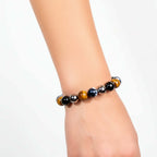 Alt Tag: Orca’s Armor - The Triple Protection & Healing Bracelet by Hadi Craft USA, beaded gemstone bracelet, handmade jewelry, protection bracelet