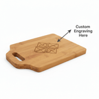 personalized bamboo cutting board with handle & Personalized Engraving - Hadi Craft