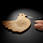personalized bamboo hen cutting board | Hadi Craft USA