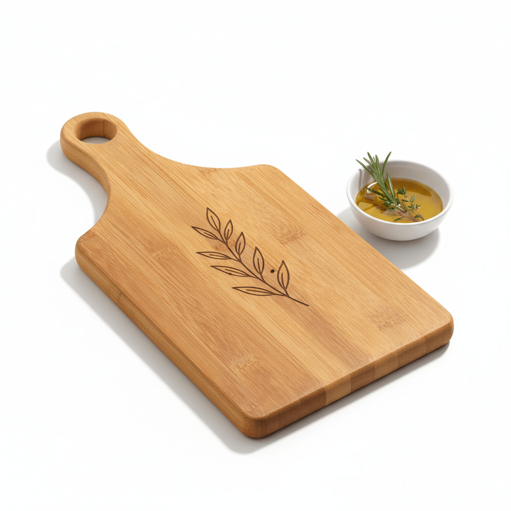 personalized bamboo paddle cutting board with Personalized Engraving - Hadi Craft