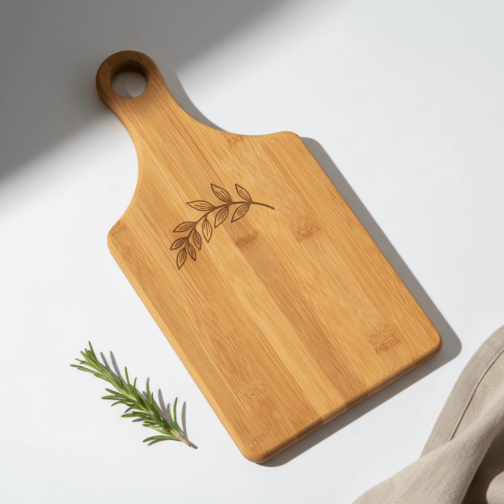 personalized bamboo paddle cutting board with Personalized Engraving - Hadi Craft