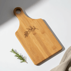 personalized bamboo paddle cutting board with Personalized Engraving - Hadi Craft
