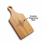 personalized bamboo paddle cutting board with Personalized Engraving - Hadi Craft