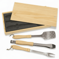 personalized bbq tool set in wooden box with Custom Engraving - Hadi Craft