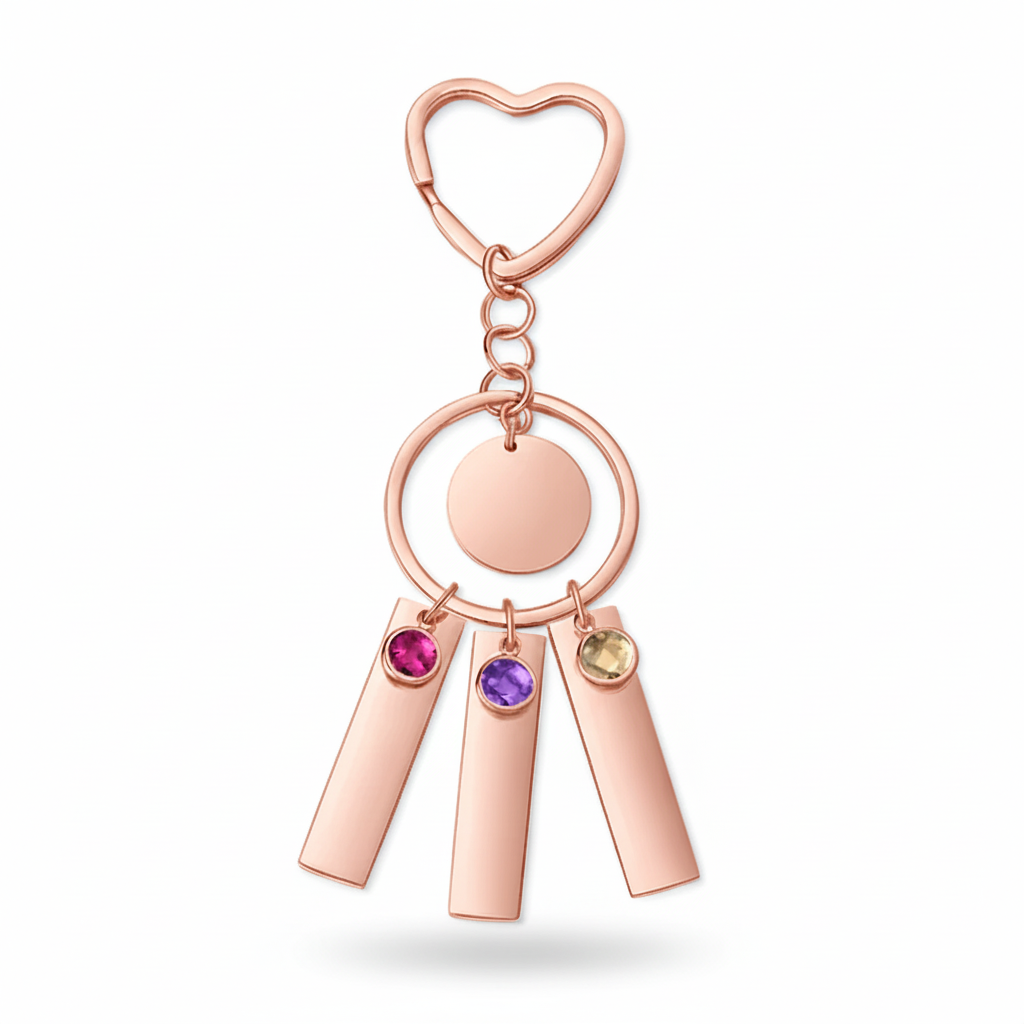 personalized birthstone keychain | Hadi Craft USA