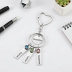 personalized birthstone keychain | Hadi Craft USA