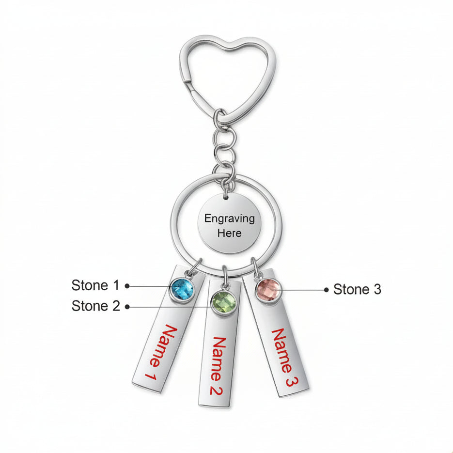 personalized birthstone keychain | Hadi Craft USA