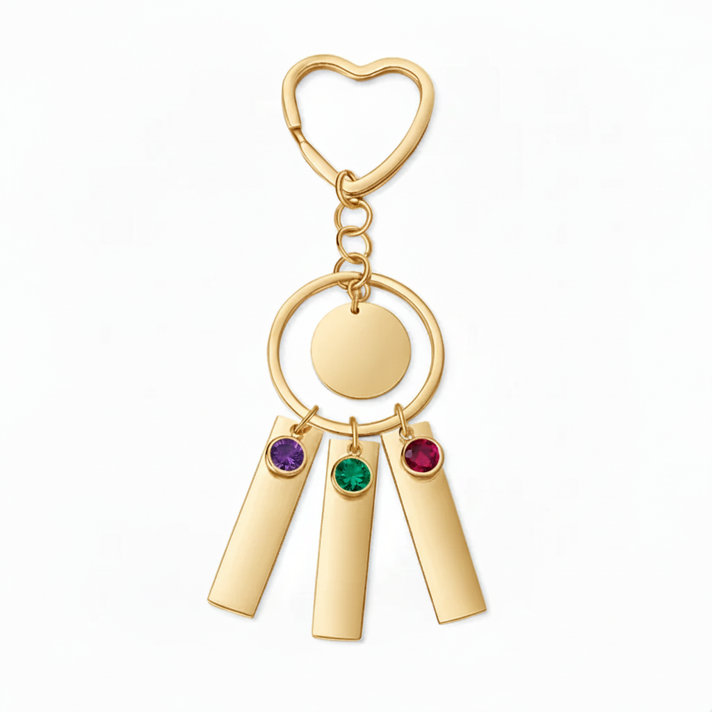 personalized birthstone keychain | Hadi Craft USA