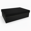 personalized black and gold Gift Box with Laserable Leatherette Lid - Hadi Craft