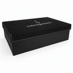 personalized black and gold Gift Box with Laserable Leatherette Lid - Hadi Craft