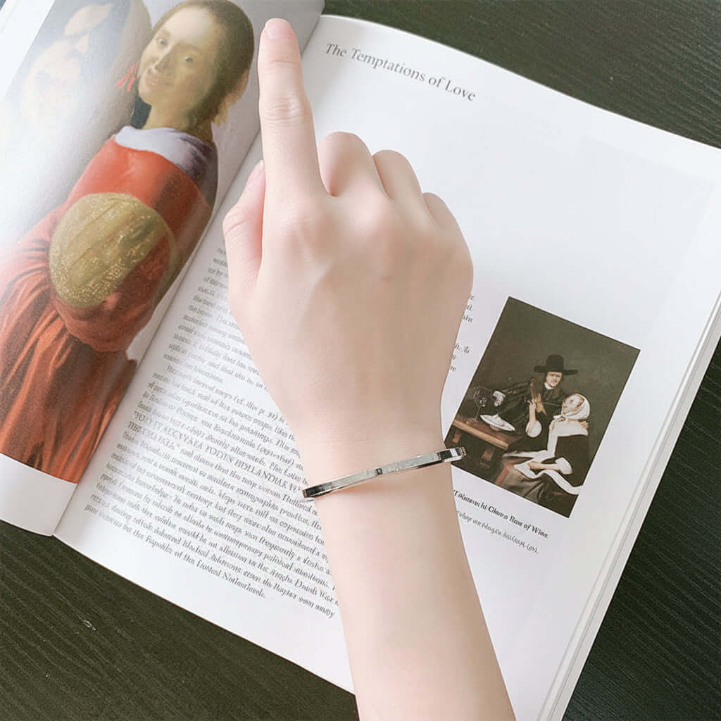 personalized couple bracelet Engraved Bracelet | Hadi Craft