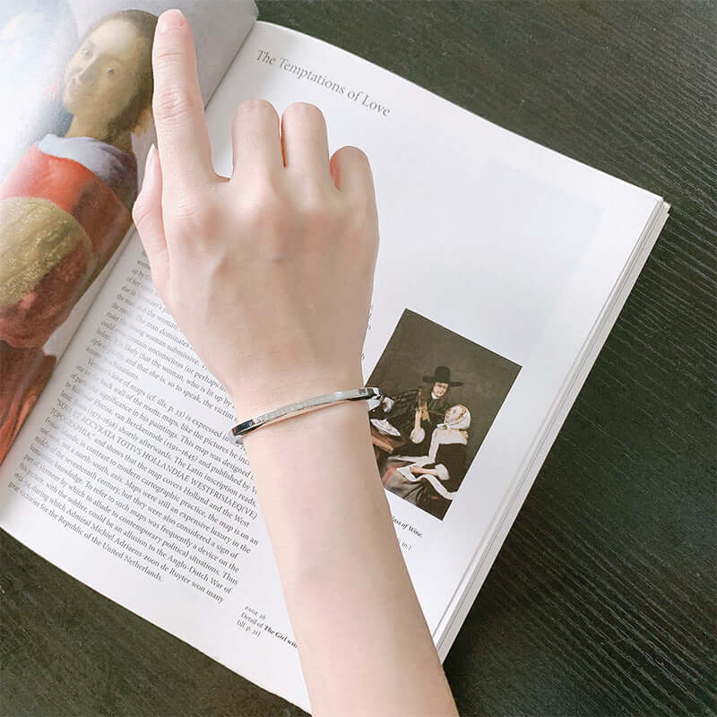 personalized couple bracelet Engraved Bracelet | Hadi Craft