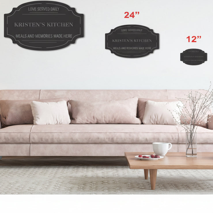 personalized farmhouse kitchen sign | Hadi Craft USA