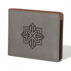 Personalized leather bifold wallet with Personalized Engraving - Hadi Craft