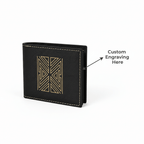 personalized leatherette bi-fold wallet with Personalized Engraving - Hadi Craft