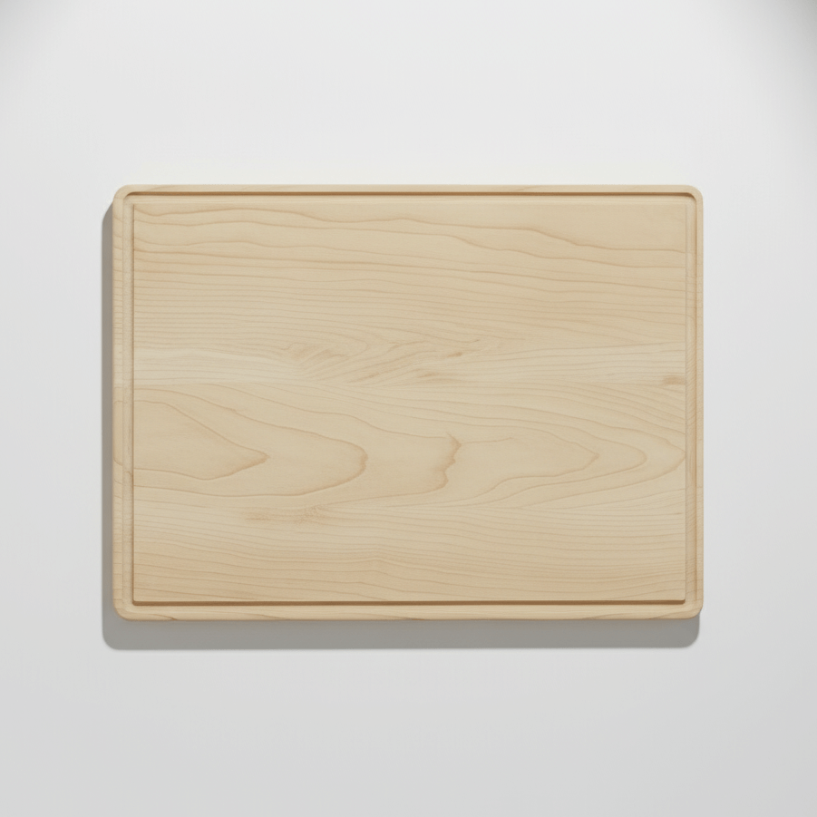personalized maple cutting board with drip ring Hadi Craft