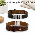 personalized men's family name bracelet - Hadi Craft USA