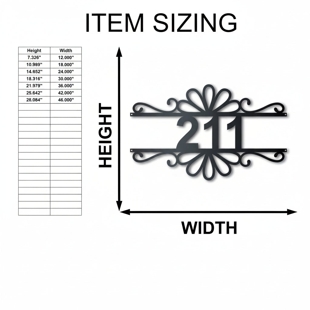 personalized metal address sign | Hadi Craft USA