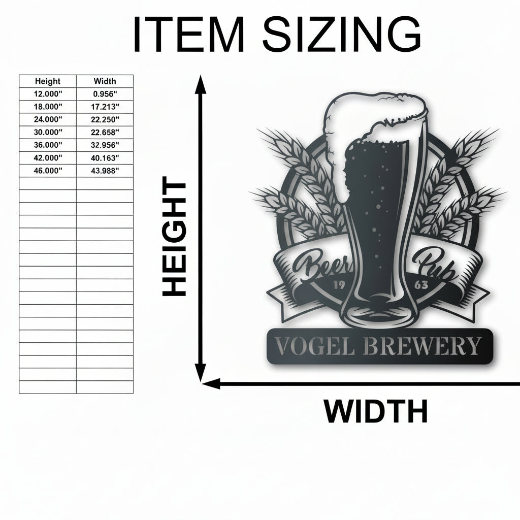 personalized metal beer sign | Hadi Craft USA
