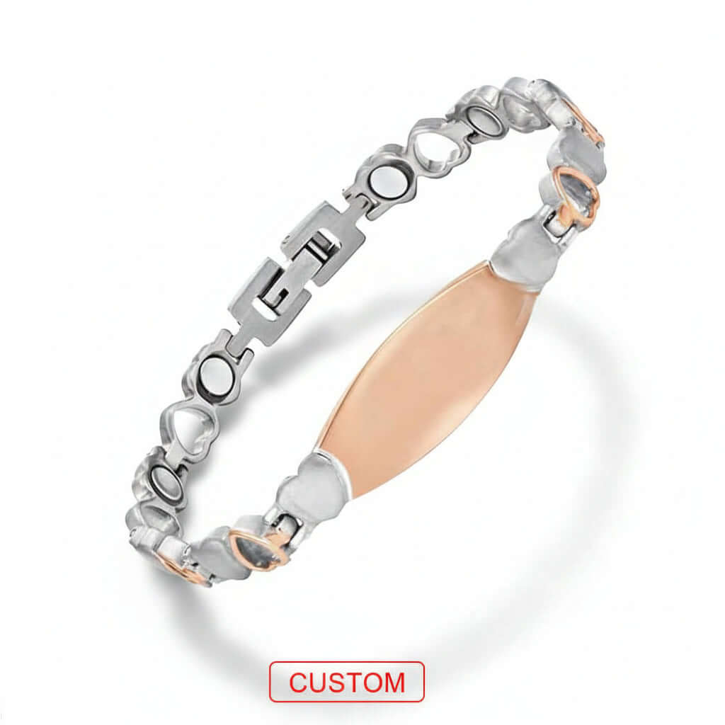 personalized titanium steel heart bracelet | Hadi Craft USA