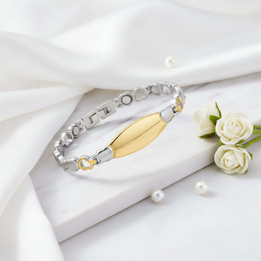 personalized titanium steel heart bracelet | Hadi Craft USA