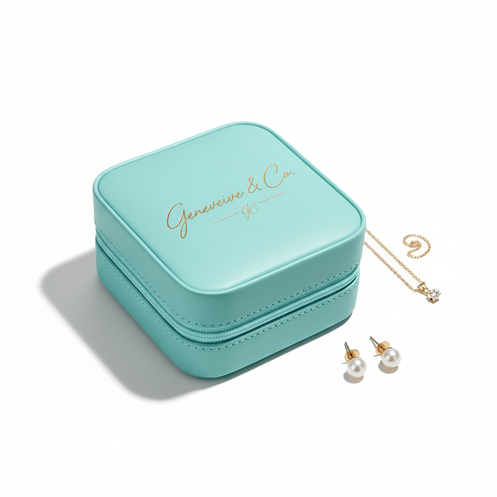 personalized travel jewelry box Laserable Leatherette Jewelry Box - Hadi Craft