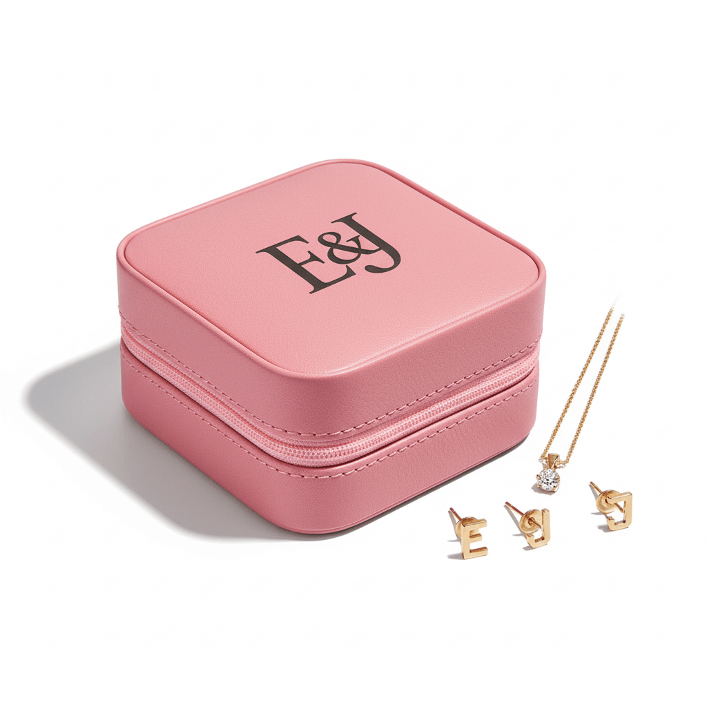 personalized travel jewelry box Laserable Leatherette Jewelry Box - Hadi Craft