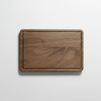 personalized walnut cutting board with Drip Ring - Hadi Craft